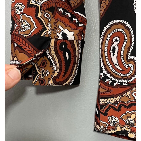 Studio 1940 Size Small Brown Stretch Knit Top Y2K Goblincore Boho Festival Retro - Picture 8 of 11